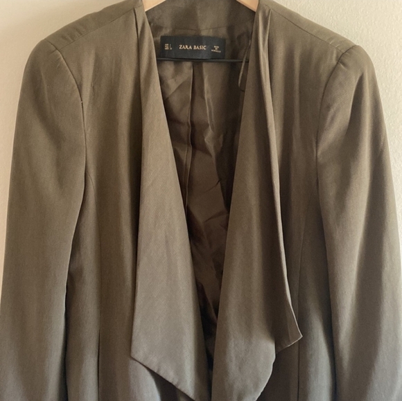 Open Front Blazer | Army Green - Picture 3 of 6